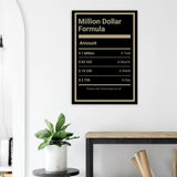 1 Million Dollar A Year Motivational Canvas Wall Art, Inspirational Quote Decor, Success Strategy Breakdown - Hustle and Soul