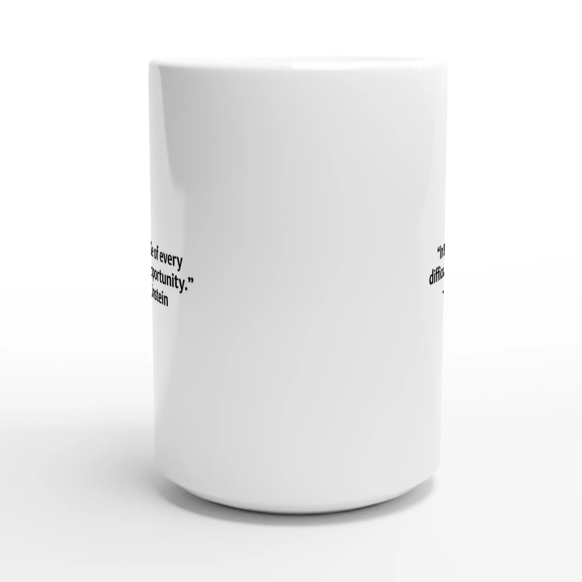 Albert Einstein Quote Mug – “In the Middle of Every Difficulty Lies Opportunity” – Inspirational Coffee Cup, Motivational Gift Idea - Hustle and Soul