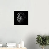 Black and White Lion Wall Art, Majestic Lion Canvas Print, Powerful Wildlife Decor, Thick Frame Artwork for Home or Office - Hustle and Soul
