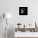 Black and White Lion Wall Art, Majestic Lion Canvas Print, Powerful Wildlife Decor, Thick Frame Artwork for Home or Office - Hustle and Soul