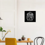 Black and White Lion Wall Art, Majestic Lion Canvas Print, Powerful Wildlife Decor, Thick Frame Artwork for Home or Office - Hustle and Soul