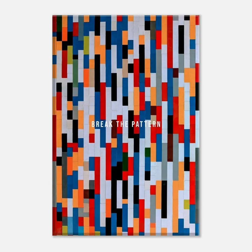 Break the Pattern Motivational Canvas Wall Art, Inspirational Quote Decor, Thick Frame Artwork for Home or Office - Hustle and Soul