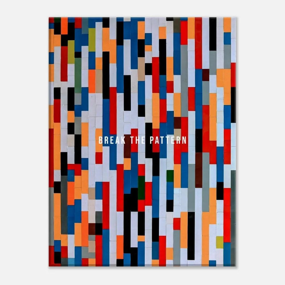 Break the Pattern Motivational Canvas Wall Art, Inspirational Quote Decor, Thick Frame Artwork for Home or Office - Hustle and Soul