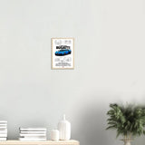 Bugatti Chiron Pur Sport Classic Matte Paper Wooden Framed Poster, Luxury Automotive Wall Art, Ready - to - Hang Decor - Hustle and Soul