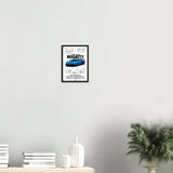 Bugatti Chiron Pur Sport Classic Matte Paper Wooden Framed Poster, Luxury Automotive Wall Art, Ready - to - Hang Decor - Hustle and Soul