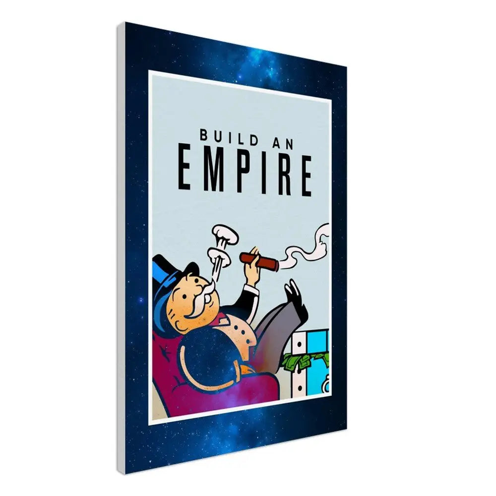 Build an Empire Motivational Canvas Wall Art, Inspirational Quote Decor, Thick Frame Artwork - Hustle and Soul