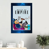 Build an Empire Motivational Canvas Wall Art, Inspirational Quote Decor, Thick Frame Artwork - Hustle and Soul