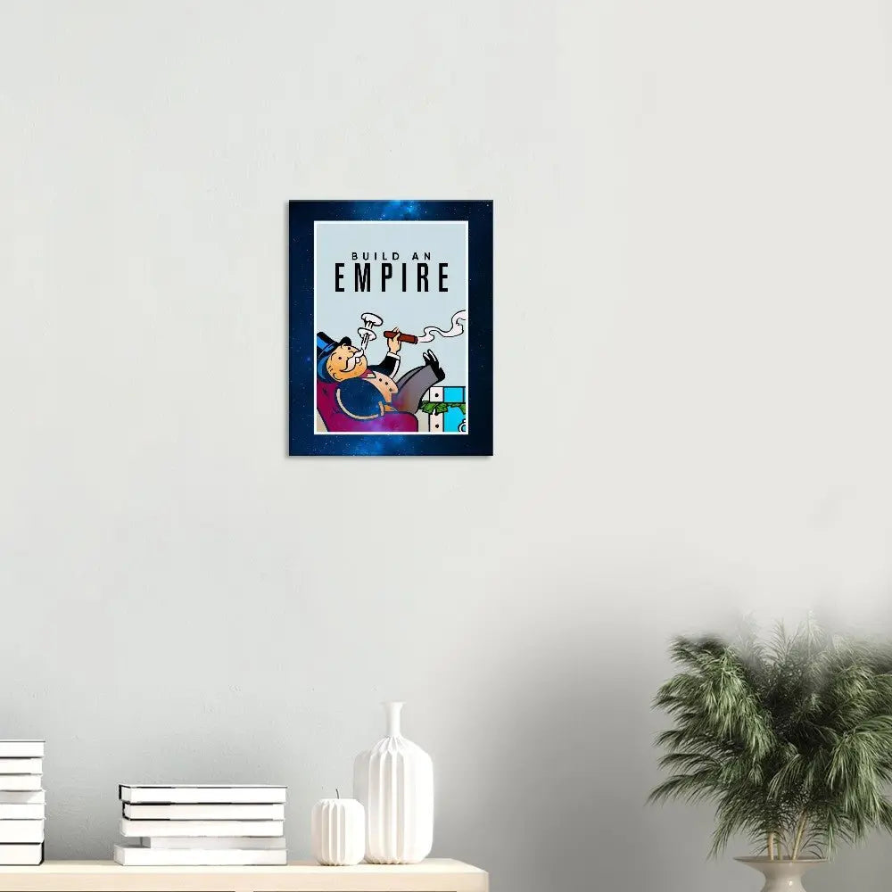 Build an Empire Motivational Canvas Wall Art, Inspirational Quote Decor, Thick Frame Artwork - Hustle and Soul