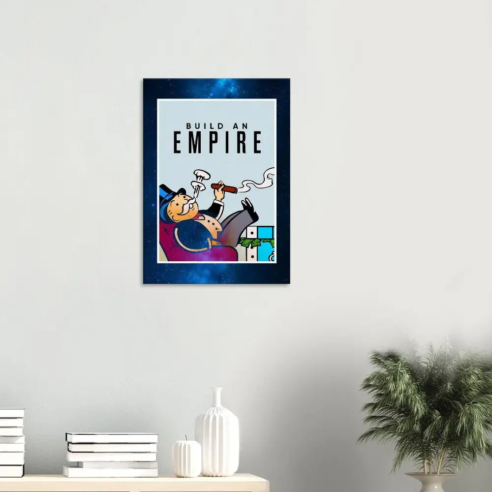 Build an Empire Motivational Canvas Wall Art, Inspirational Quote Decor, Thick Frame Artwork - Hustle and Soul