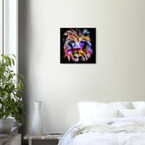 Colourful Lion Canvas Wall Art, Vibrant Animal Artwork, Thick Frame Modern Decor for Home or Office - Hustle and Soul