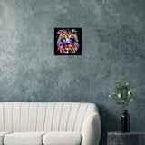 Colourful Lion Canvas Wall Art, Vibrant Animal Artwork, Thick Frame Modern Decor for Home or Office - Hustle and Soul