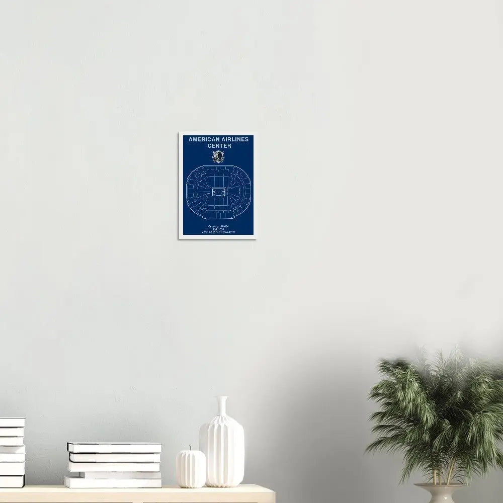 Dallas Mavericks Poster, American Airlines Center Matte Paper Wooden Framed Poster, Ready - to - Hang NBA Wall Art - Hustle and Soul