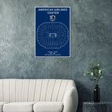 Dallas Mavericks Poster, American Airlines Center Matte Paper Wooden Framed Poster, Ready - to - Hang NBA Wall Art - Hustle and Soul