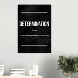 Determination Motivational Canvas Wall Art, Inspirational Quote Decor, Thick Frame Artwork for Home or Office - Hustle and Soul