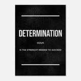 Determination Motivational Canvas Wall Art, Inspirational Quote Decor, Thick Frame Artwork for Home or Office - Hustle and Soul