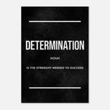 Determination Motivational Canvas Wall Art, Inspirational Quote Decor, Thick Frame Artwork for Home or Office - Hustle and Soul