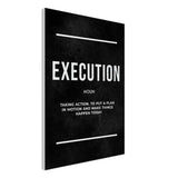 Execution Motivational Canvas Wall Art, Inspirational Quote Decor, Modern Wall Art for Home or Office - Hustle and Soul