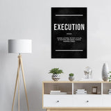 Execution Motivational Canvas Wall Art, Inspirational Quote Decor, Modern Wall Art for Home or Office - Hustle and Soul