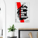 Focus Motivational Canvas Wall Art, Inspirational Quote Decor, Acronym Art: Follow One Course Until Success - Hustle and Soul