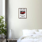 Ford Mustang GT500 Shelby Classic Matte Paper Wooden Framed Poster, Muscle Car Wall Art - Hustle and Soul