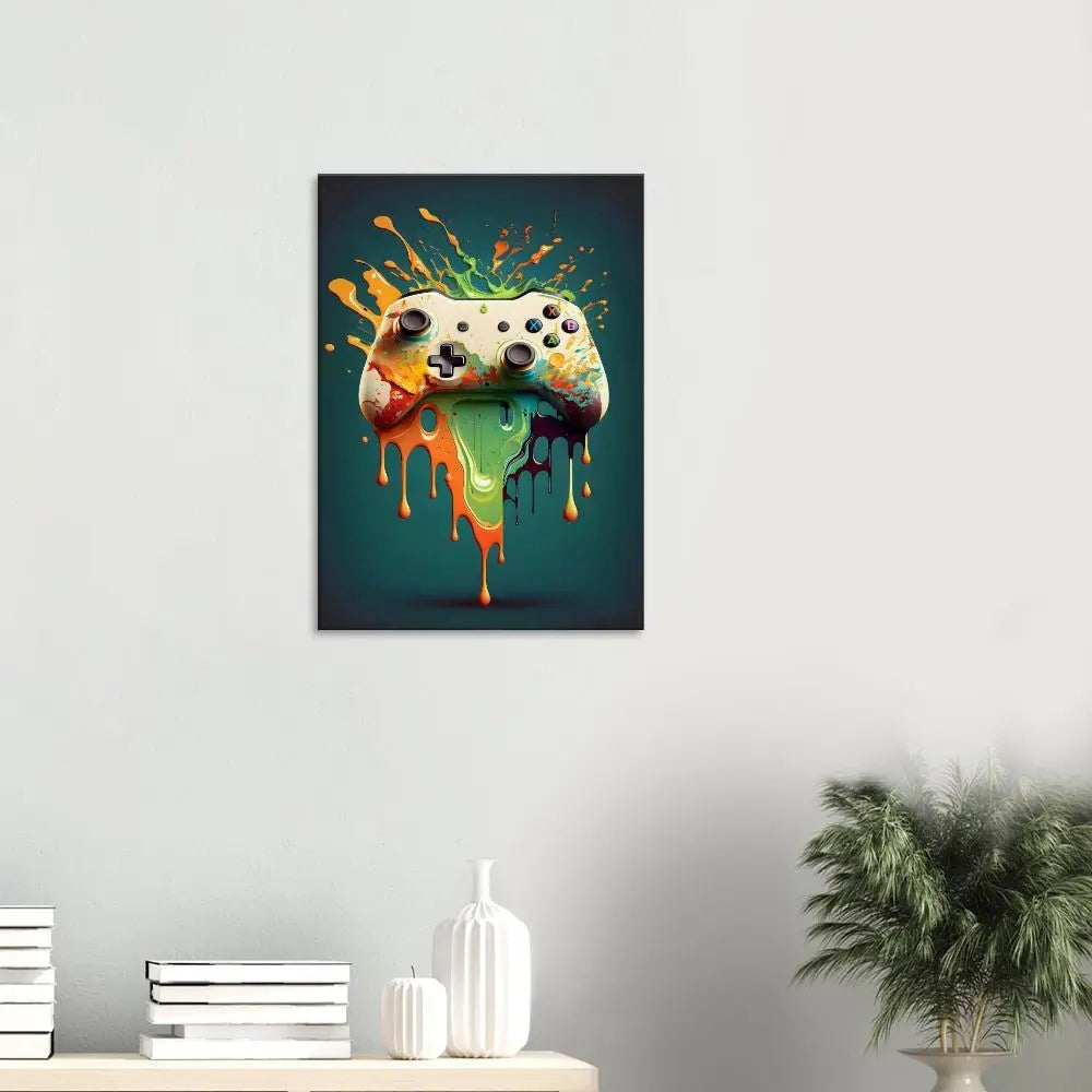 Gaming Graffiti Wall Art, Game Controller Canvas Print, Urban Street Art Decor for Gamers - Hustle and Soul