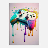 Gaming Graffiti Wall Art, Game Controller Canvas Print, Urban Street Art Decor for Gamers - Hustle and Soul