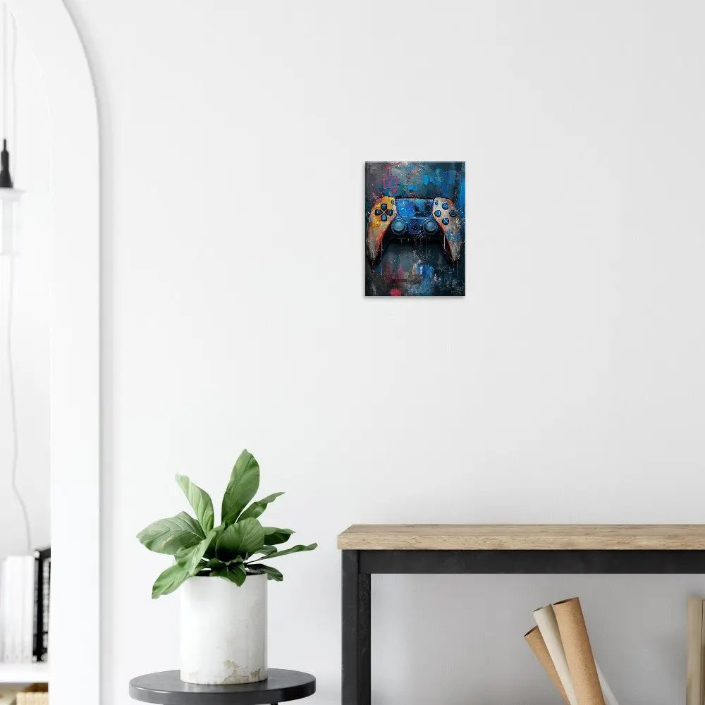 Gaming Graffiti Wall Art, Game Controller Canvas Print, Urban Street Art Decor for Gamers - Hustle and Soul