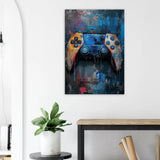 Gaming Graffiti Wall Art, Game Controller Canvas Print, Urban Street Art Decor for Gamers - Hustle and Soul