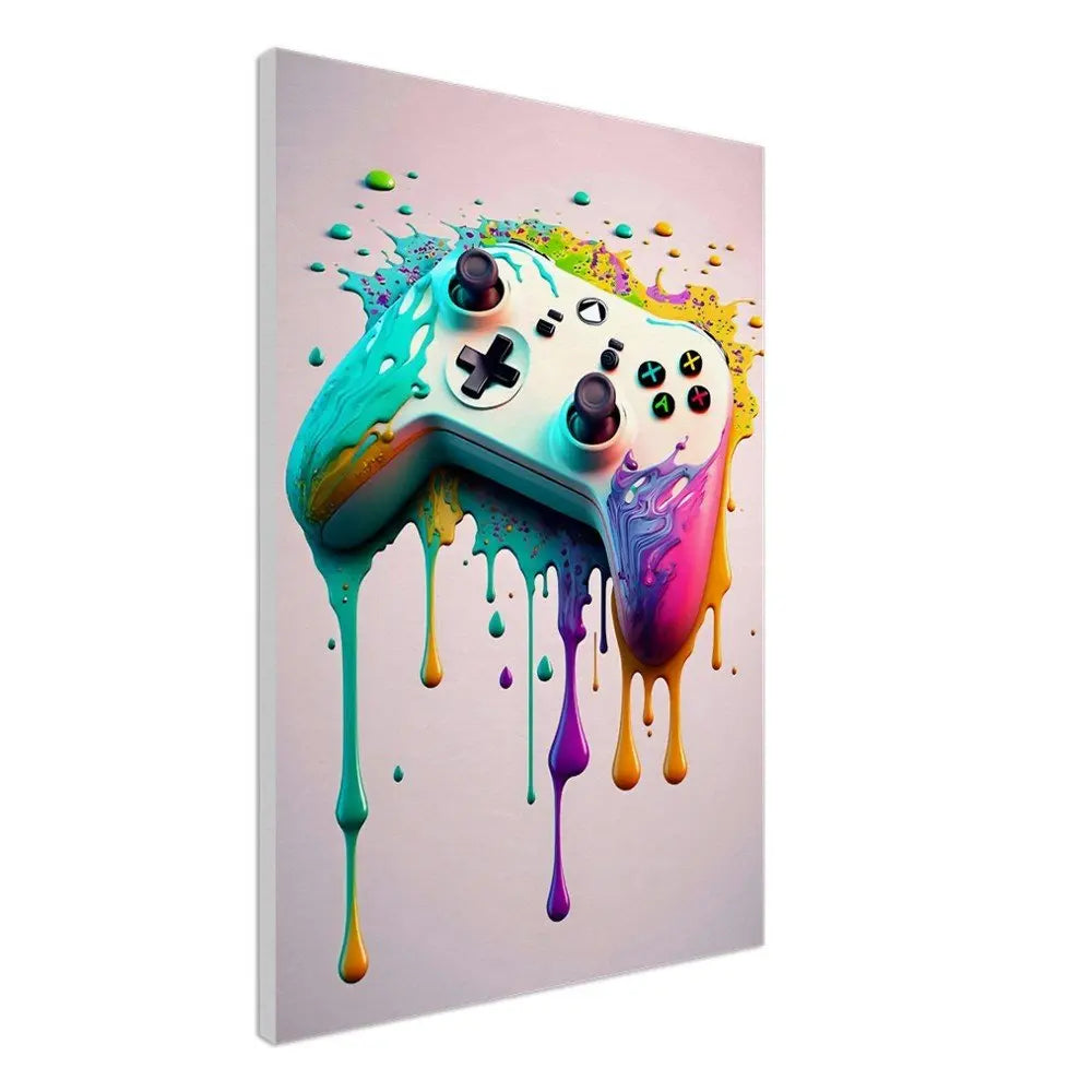 Gaming Graffiti Wall Art, Game Controller Canvas Print, Urban Street Art Decor for Gamers - Hustle and Soul
