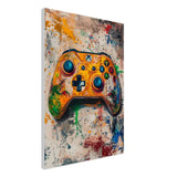 Gaming Graffiti Wall Art, Game Controller Canvas Print, Urban Street Art Decor for Gamers - Hustle and Soul