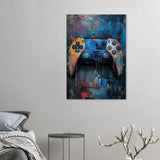 Gaming Graffiti Wall Art, Game Controller Canvas Print, Urban Street Art Decor for Gamers - Hustle and Soul