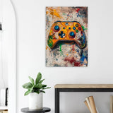 Gaming Graffiti Wall Art, Game Controller Canvas Print, Urban Street Art Decor for Gamers - Hustle and Soul