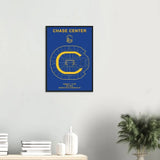 Golden State Warriors Poster, Chase Center Matte Paper Wooden Framed Poster, Ready - to - Hang NBA Wall Art - Hustle and Soul