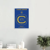 Golden State Warriors Poster, Chase Center Matte Paper Wooden Framed Poster, Ready - to - Hang NBA Wall Art - Hustle and Soul