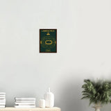 Green Bay Packers Poster, Lambeau Field Stadium NFL Matte Paper Wooden Framed Poster, Ready - to - Hang Sports Art - Hustle and Soul