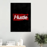 Hustle Motivational Canvas Wall Art, Inspirational Quote Decor, Thick Frame Artwork - Hustle and Soul