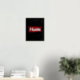 Hustle Motivational Canvas Wall Art, Inspirational Quote Decor, Thick Frame Artwork - Hustle and Soul