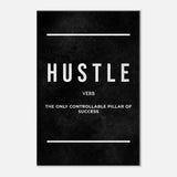 Hustle Motivational Canvas Wall Art, Inspirational Quote Decor, Thick Frame Artwork for Home or Office - Hustle and Soul