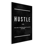 Hustle Motivational Canvas Wall Art, Inspirational Quote Decor, Thick Frame Artwork for Home or Office - Hustle and Soul