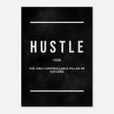 Hustle Motivational Canvas Wall Art, Inspirational Quote Decor, Thick Frame Artwork for Home or Office - Hustle and Soul