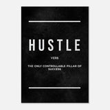 Hustle Motivational Canvas Wall Art, Inspirational Quote Decor, Thick Frame Artwork for Home or Office - Hustle and Soul