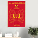 Kansas City Chiefs NFL Field Matte Paper Wooden Framed Poster, Ready - to - Hang Football Art - Hustle and Soul
