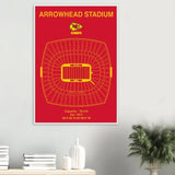 Kansas City Chiefs NFL Field Matte Paper Wooden Framed Poster, Ready - to - Hang Football Art - Hustle and Soul