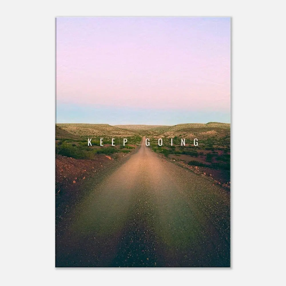 Keep Going Motivational Canvas Wall Art, Inspirational Quote Decor, Modern Wall Art for Home, Office, or Gym, Perfect Gift for Inspiration - Hustle and Soul