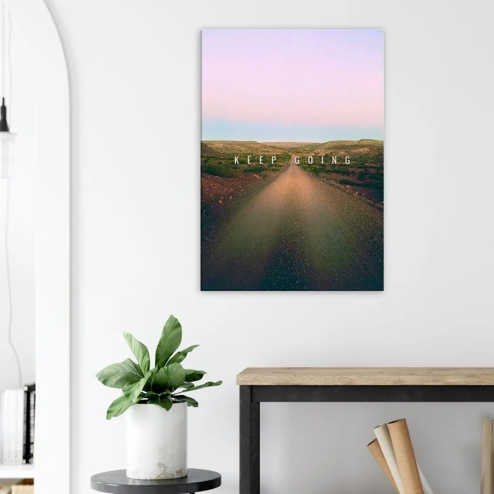 Keep Going Motivational Canvas Wall Art, Inspirational Quote Decor, Modern Wall Art for Home, Office, or Gym, Perfect Gift for Inspiration - Hustle and Soul