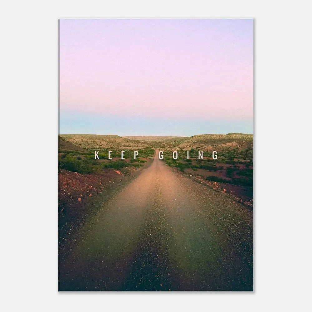 Keep Going Motivational Canvas Wall Art, Inspirational Quote Decor, Modern Wall Art for Home, Office, or Gym, Perfect Gift for Inspiration - Hustle and Soul