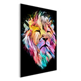 Lion Wall Art, Majestic Lion Canvas Print, Powerful Lion Decor, Jungle Animal Artwork, Motivational Gift for Wildlife Lovers - Hustle and Soul