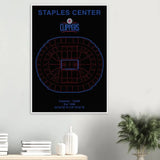 Los Angeles Clippers Poster, Staples Center Matte Paper Wooden Framed Poster, Ready - to - Hang NBA Wall Art - Hustle and Soul