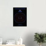 Los Angeles Clippers Poster, Staples Center Matte Paper Wooden Framed Poster, Ready - to - Hang NBA Wall Art - Hustle and Soul