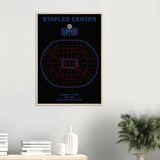 Los Angeles Clippers Poster, Staples Center Matte Paper Wooden Framed Poster, Ready - to - Hang NBA Wall Art - Hustle and Soul